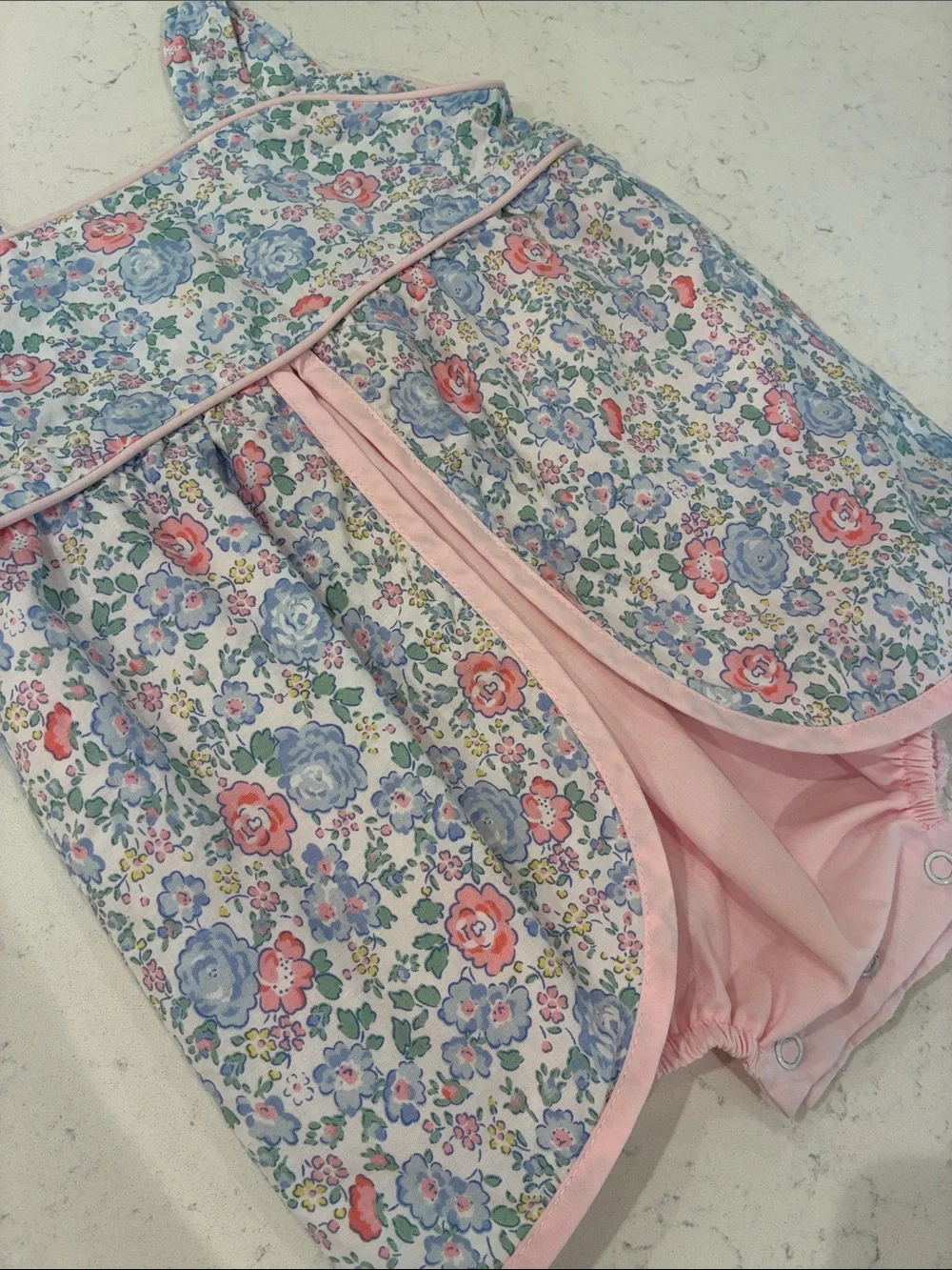 Floral Pink & Blue Bubble